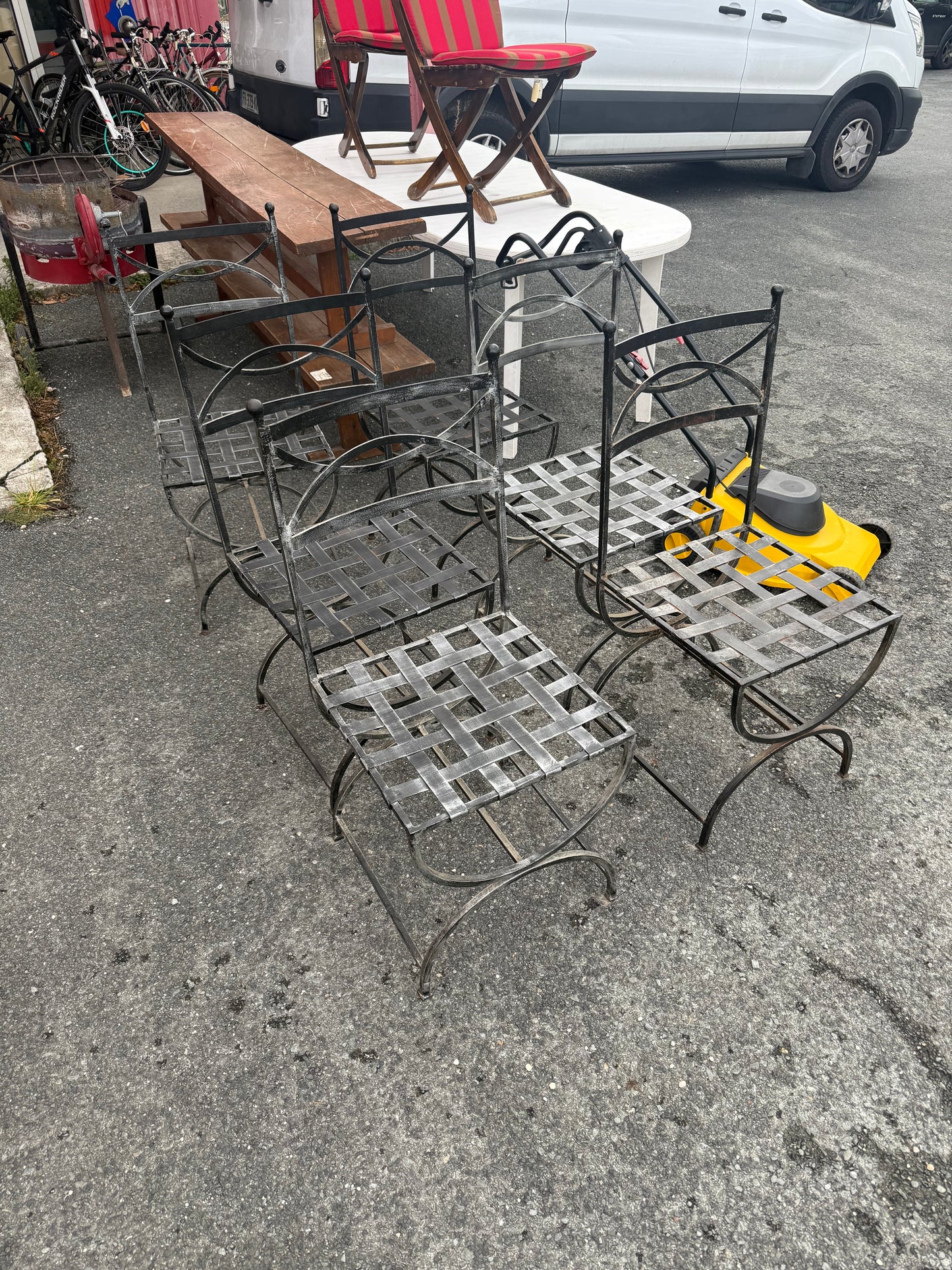 Les 6 chaises fer forgé