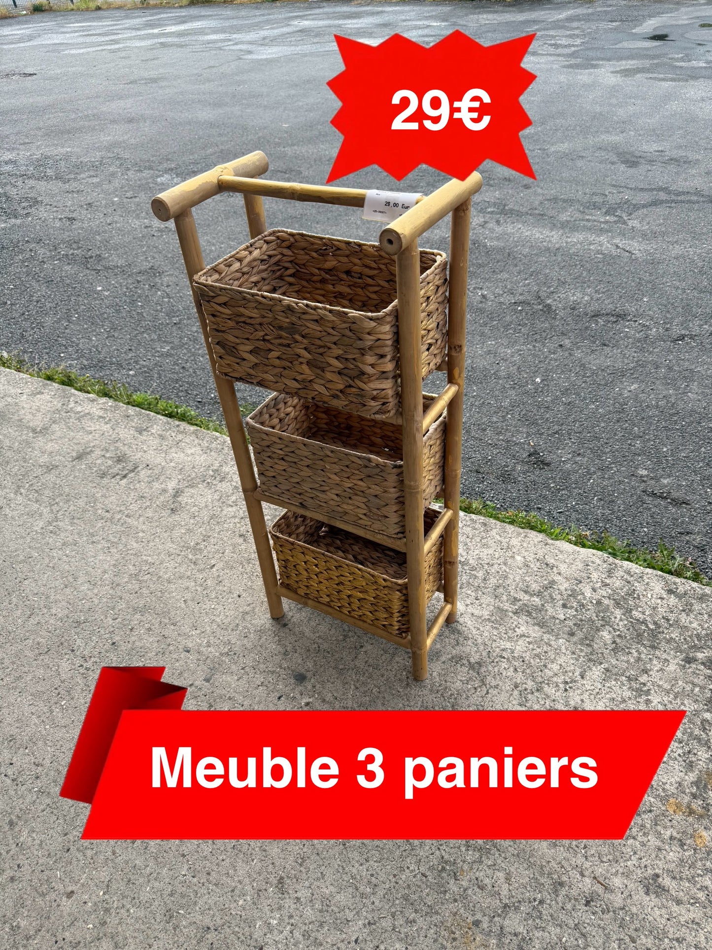 Meuble 3 paniers