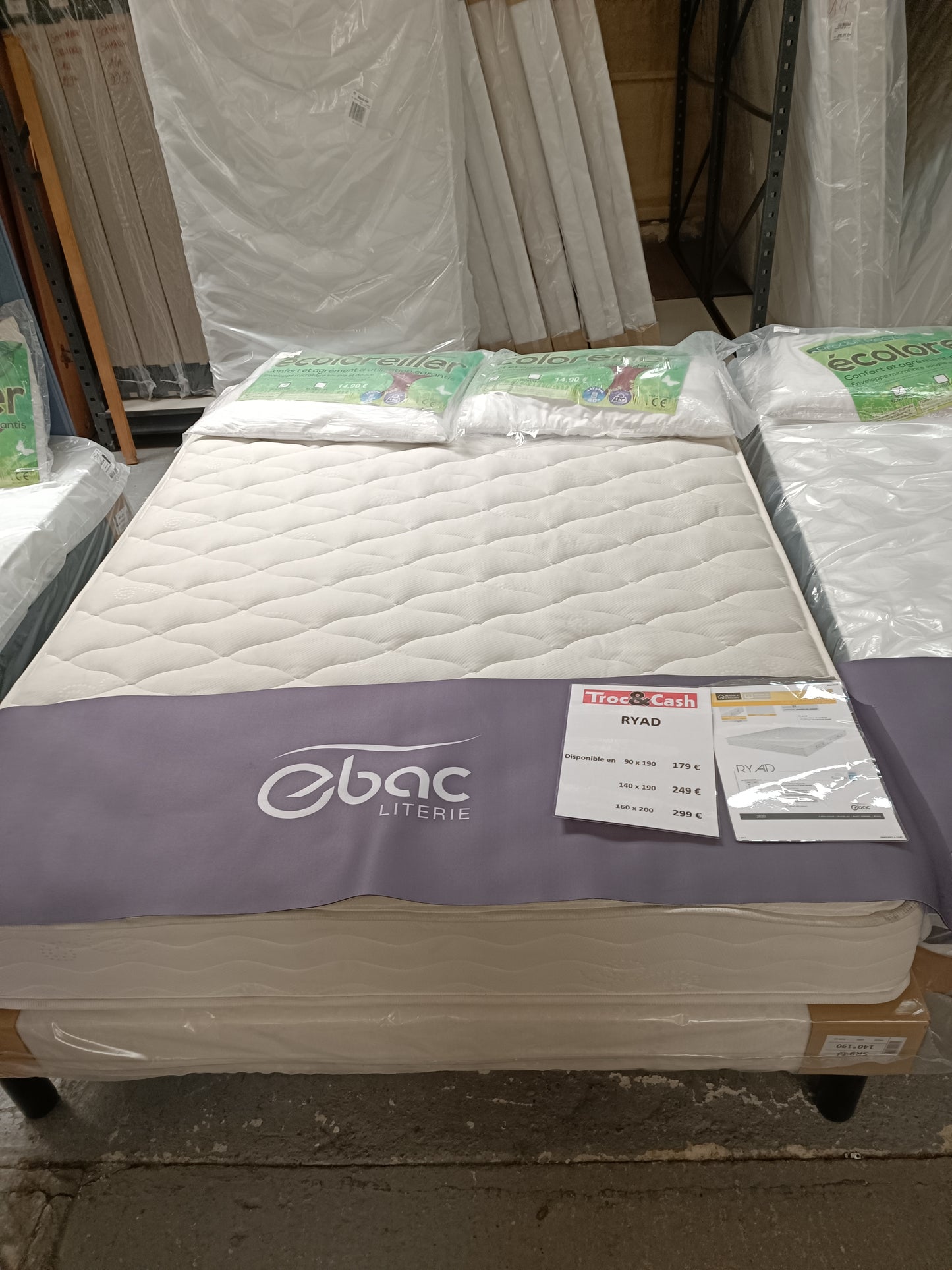 Matelas Ebac modèle Ryad 140 x 190
