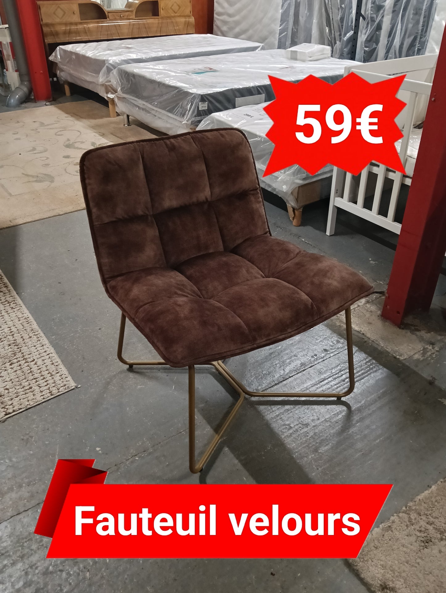 Fauteuil velours