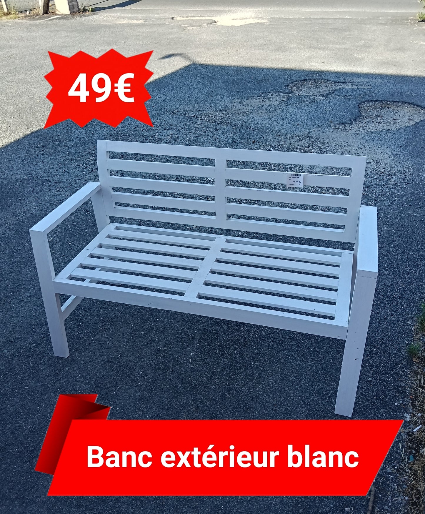 Banc extérieur blanc