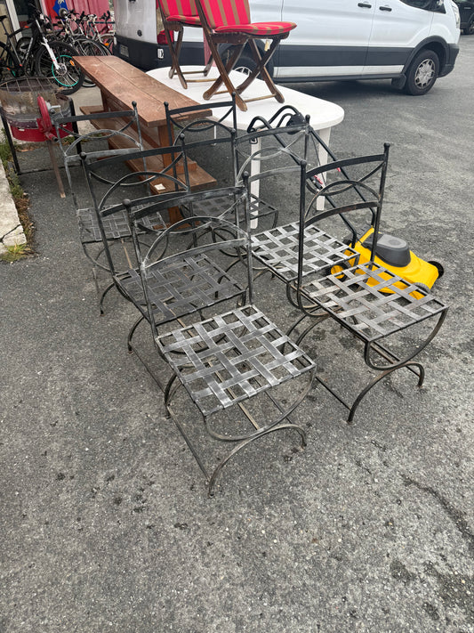Les 6 chaises fer forgé