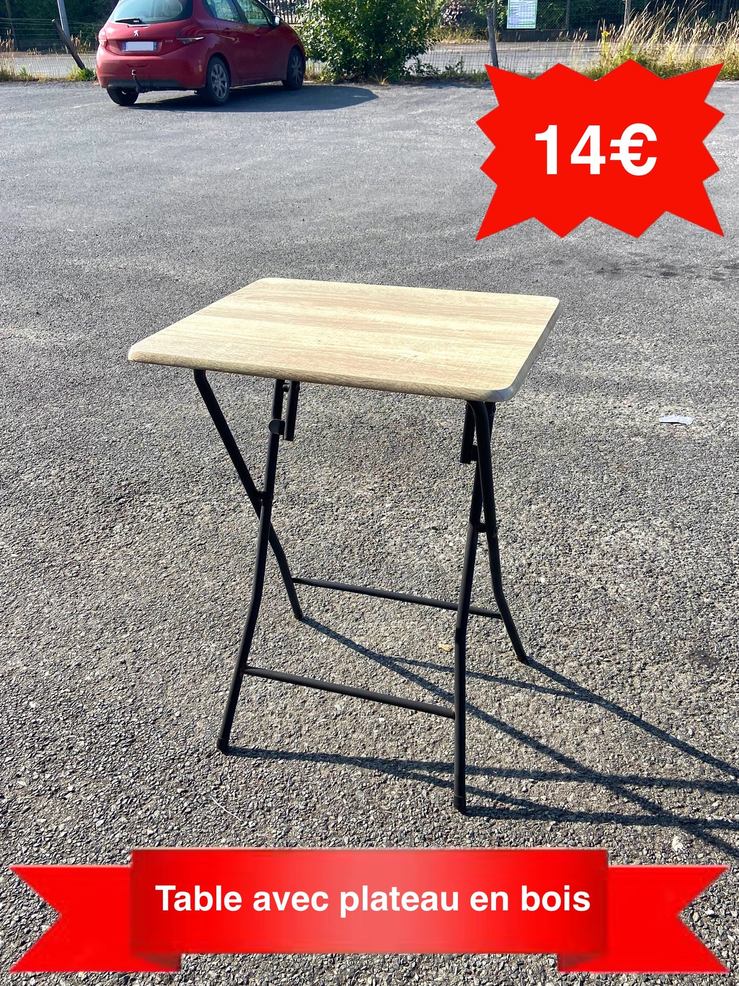 Table plateau bois