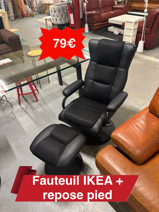 Fauteuil IKEA + repose pied