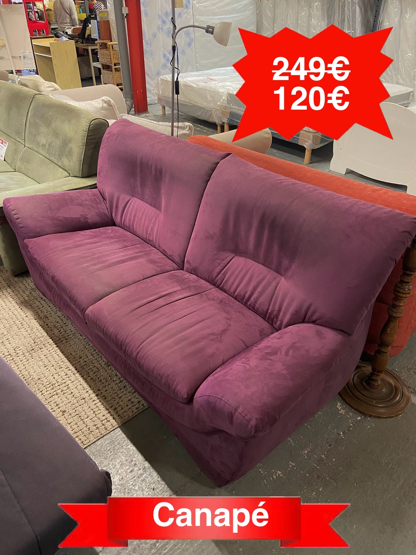 Canapé mauve