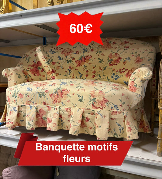 Banquette motifs fleurs