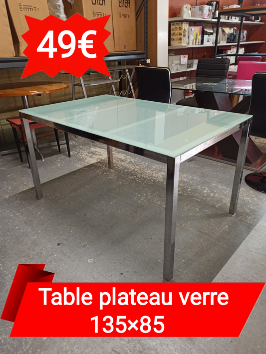 Table plateau verre