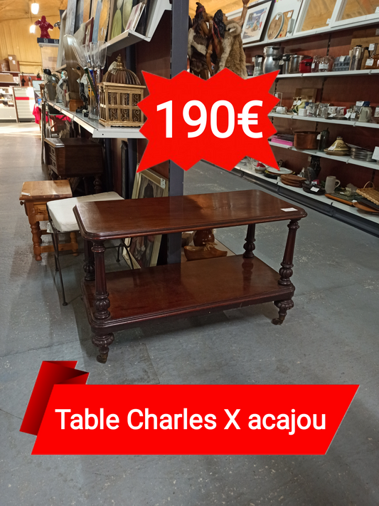 Table charles X acajou