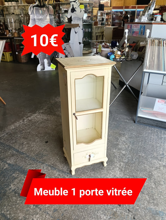 Meuble 1 porte vitrée
